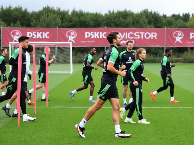 Arsenal's Intense Training Session Ahead of Paris Saint-Germain Clash: A Visual Journey